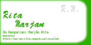 rita marjan business card